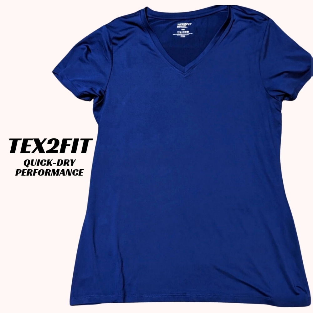 TEX2FIT size med ladies, navy colour T shirt, EUC